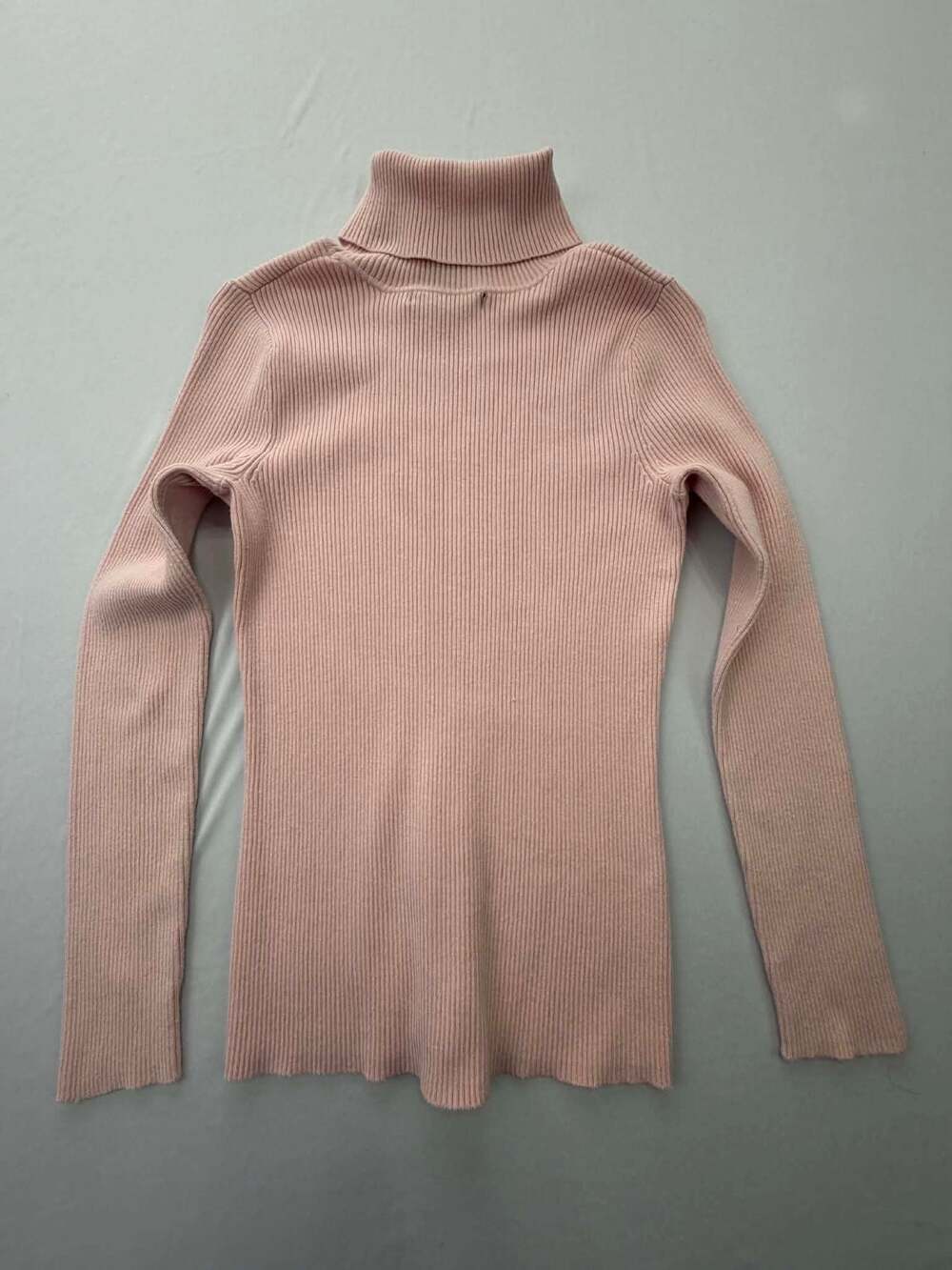 United States Sweater Pink Ribbed Turtleneck Long Sleeve Top